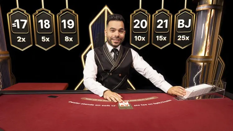 First Person Lightning Blackjack - Gameplay 1 - magnum888m