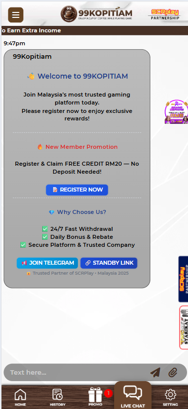 99Kopitiam - Livechat - magnum888m