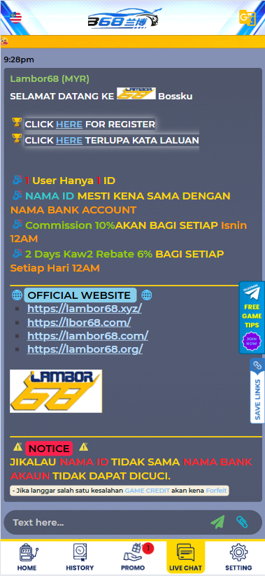 Lambor68 - Livechat - magnum888m