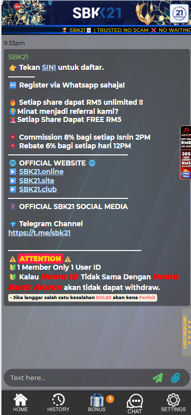 SBK21 - Livechat - magnum888m