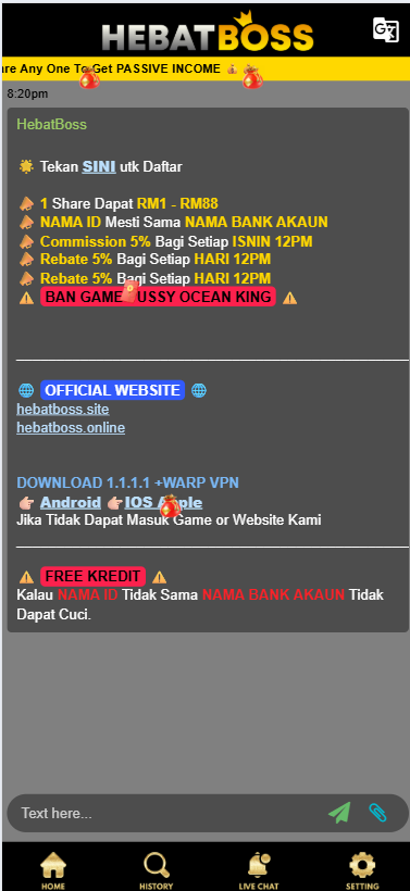 Hebatboss - Livechat - magnum888m