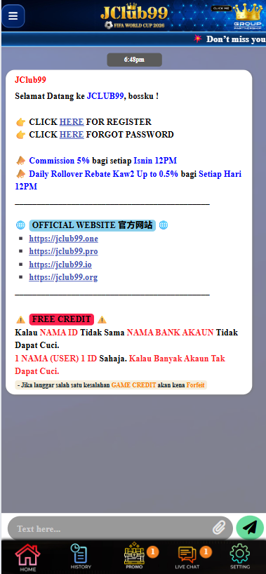 JClub99 - Livechat - magnum888m