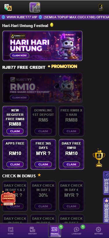 RJBET77 - Promotion - magnum888m